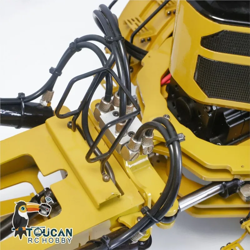 1/14 شاحنات مفصلية هيدروليكية معدنية RC DIM K745 745D 6*6 جاهزة لتشغيل نموذج نهائي للتحكم اللاسلكي مع أسطوانة صمام المضخة #6