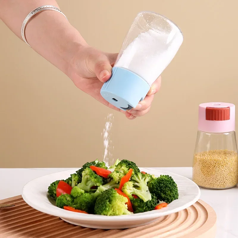 0.5g Metering Salt Shaker Push Type  Dispenser  Tank Sugar Bottle Spice Pepper   BBQ Seasoning