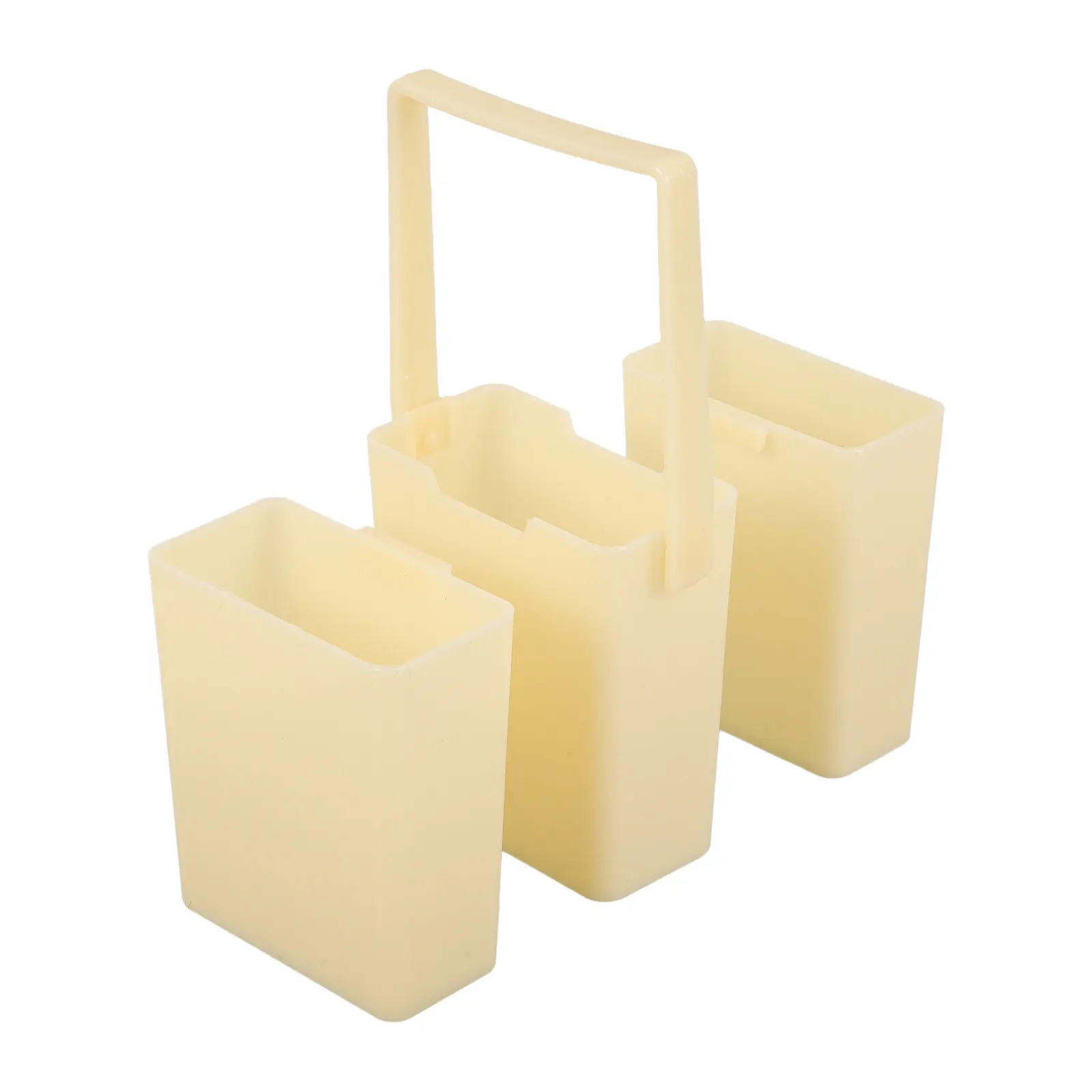 1Set Handheld Brush Washer Detachable Three-Compartment Plastic Wash Bucket Portable Art Supplies Tool for Painting Drawing