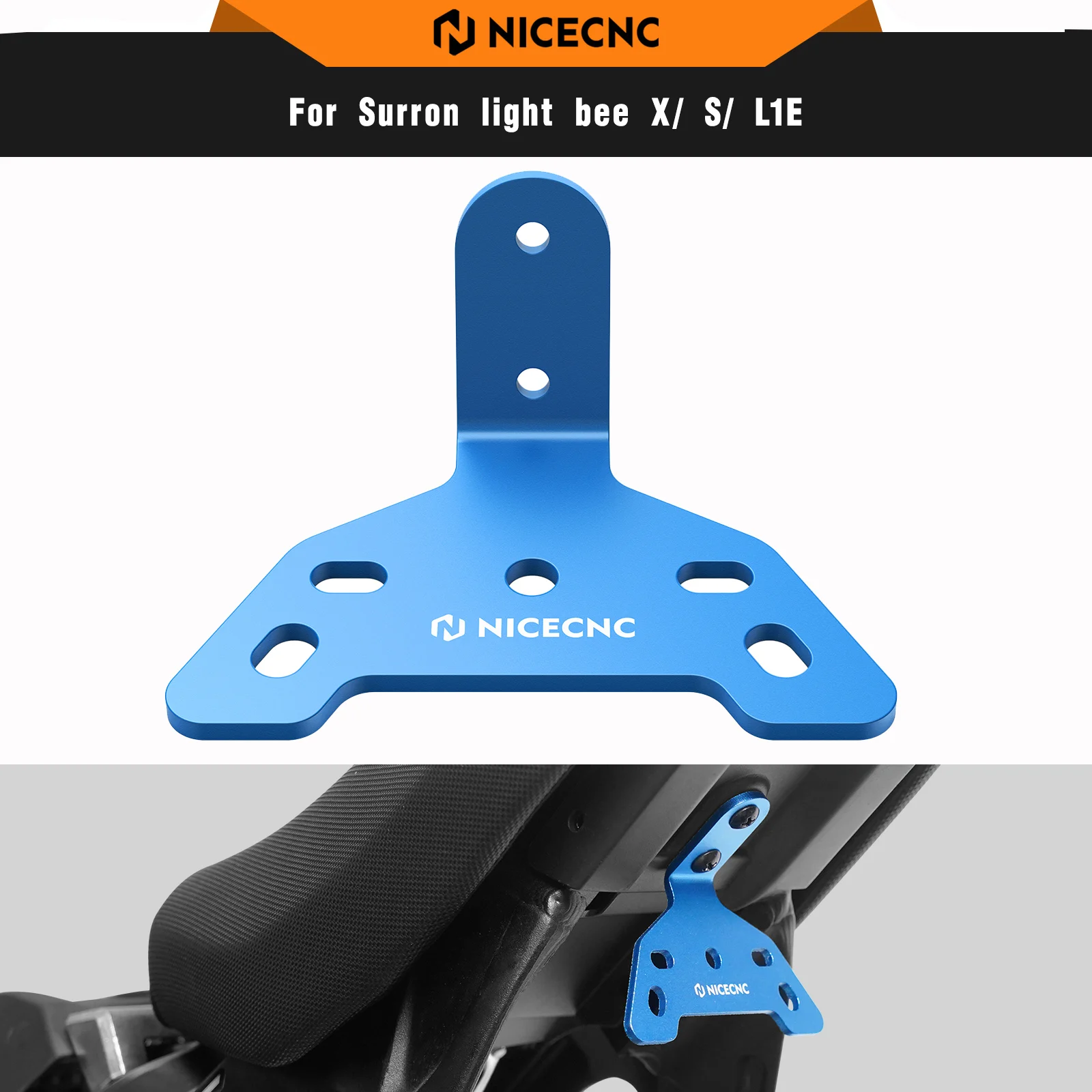NICECNC Tail Light Mounting Bracket Licence Plate Holde For Surron light bee X light bee S L1E Segway X160 Segway X260 Sur-ron