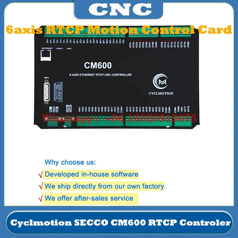 Cyclmotion 6axis Controller CNC Engraving 3D Simulation Processing Trajectory Preview Realtime Toolpath CM600 Support RTCP