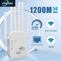 1200Mbps Wifi Repeater Dual Band 2.4G 5G Network Expander Range Extender Signal Booster Amplifier 6 Antenna Wireless WiFi Router