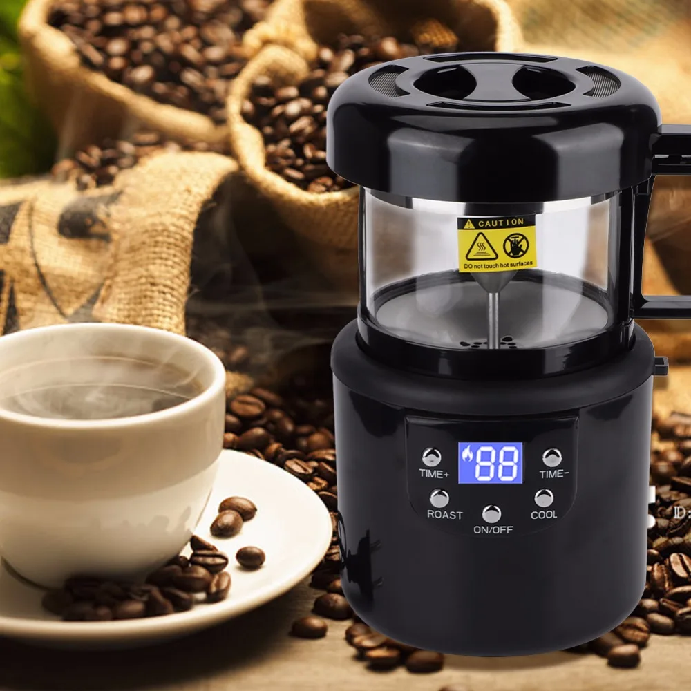 

80-100g CE/CB Home Coffee Roaster Electric Mini No Smoke Coffee Beans Baking Roasting Machine 220-240V 1400W