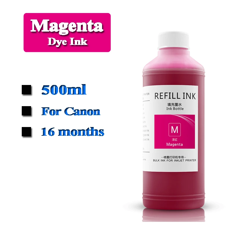 500ml PFI-107 102 104 pigment & Dye ink For Canon IPF 500 700 710 650 655 750 755 600 610 760 765 670 680 685 770 780 printer