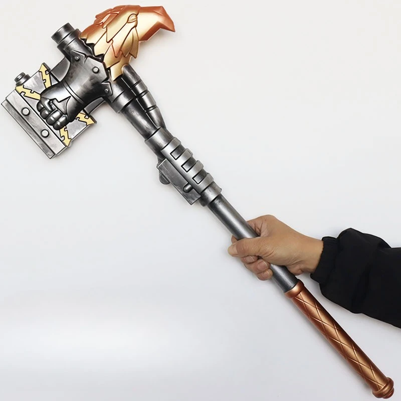 70 cm/27.56in Kunststoffen 40000 Game PU Power Hammer Model Middeleeuwse Rekwisieten Randapparatuur Feestartikelen Cosplay Display Ornamenten Speelgoed