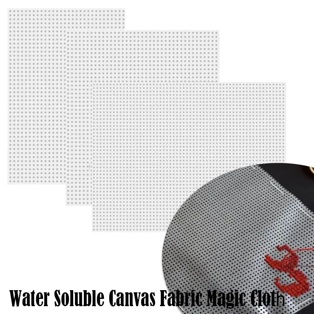 DIY Crafts Water Soluble Canvas Cross Stitch Supplies Transparent Printable Lining Cloth 14CT Disappear In Water