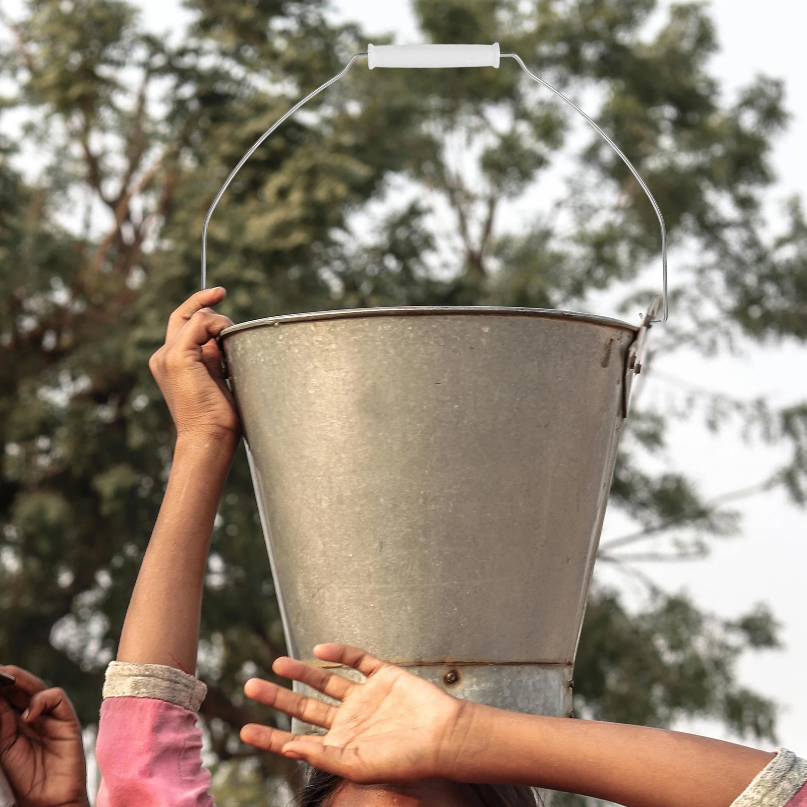 

10 Pcs Iron Handle Ergonomic Pail Handles Bucket Grip Convenient Grips for Replacement Storage