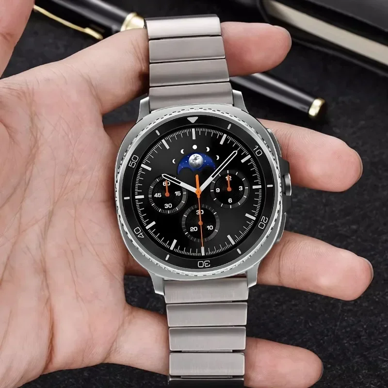 Tytanowy pasek do Samsung Galaxy Watch 8 40mm 44mm 8 Classic Luksusowy metalowy pasek do Galaxy Watch Ultra 2025/Ultra 47mm Opaska na nadgarstek
