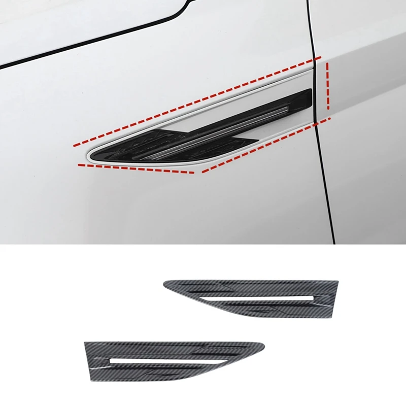 For Hyundai Sonata DN8 2024 Carbon Fiber Car Side Air Vent Fender Cover Trim Decoration Accessories