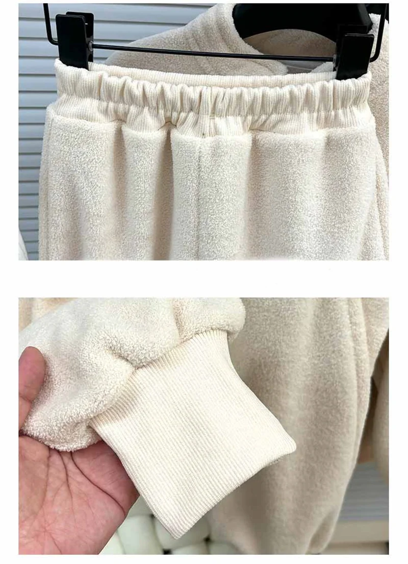 Autumn Kids Fleece Sets Winter Single Breasted Cardigan Top + Pants 2Pcs Boys Girls Casual Long Sleeved Outfits Children Clothes