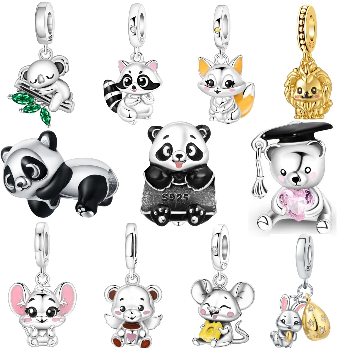 

Orstarry Animals Series Original Charms Beads 925 Silver Dog Cat Pets Fit Bracelet DIY Lovely Pendants For Woman Trendy Jewelry