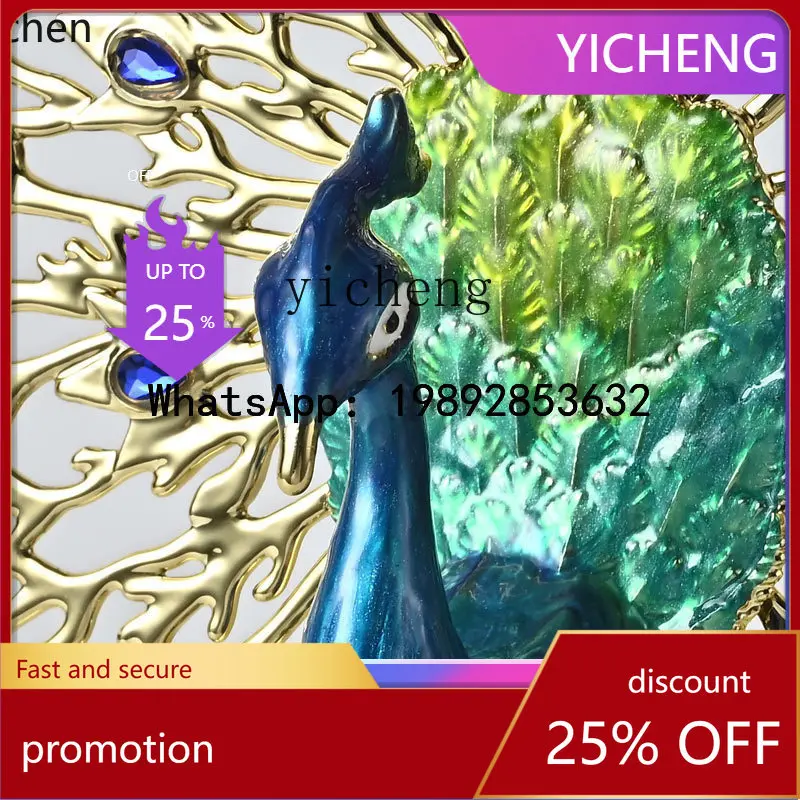 YFY   American high-end enamel peacock ornament, living room TV cabinet, office light luxury home decoration