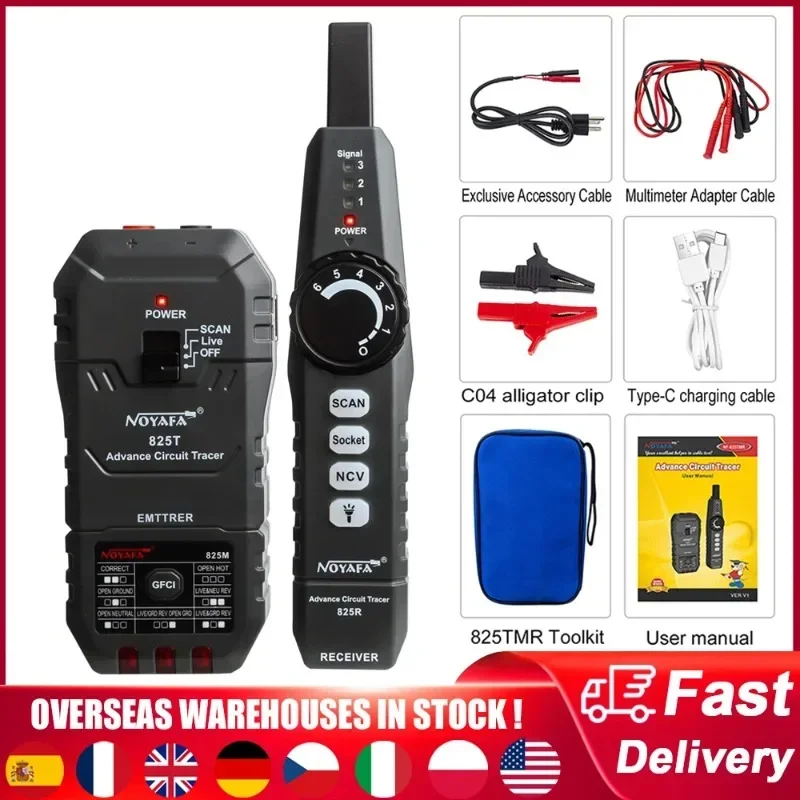 NOYAFA NF-825 TMR Optical Wire Meter Tracer Digital Network Cable Tester Rj45 Network Line Finder Multifunctional Wire Tracker