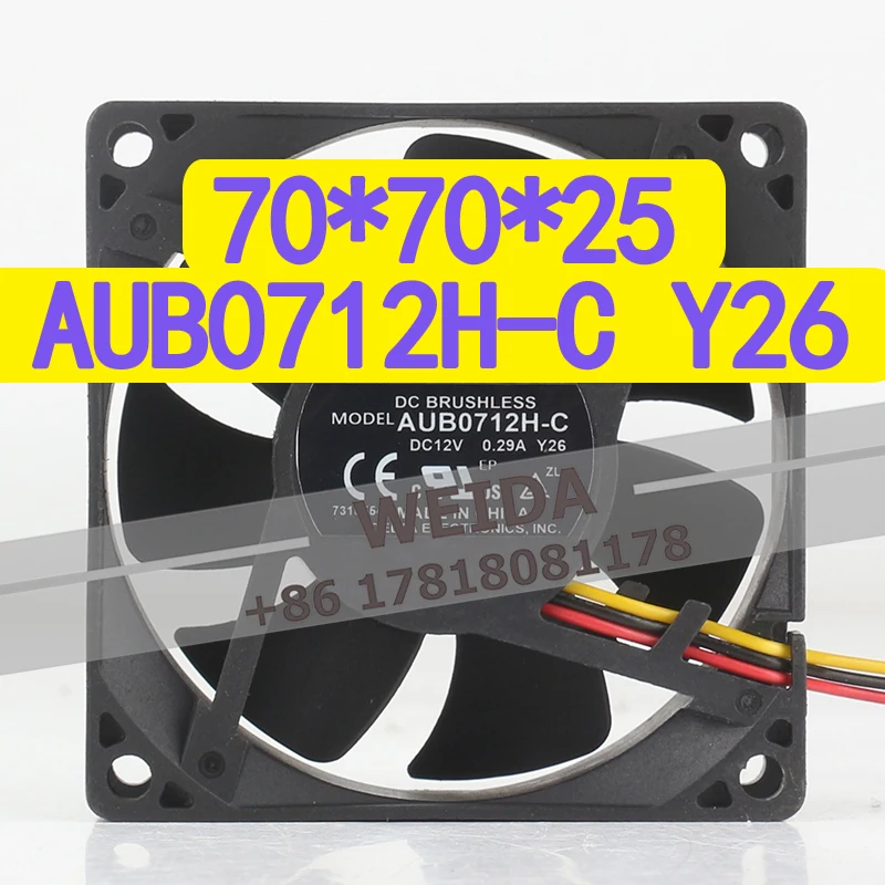 Delta 12V 0.29A AC EC 7CM Cooling fan Server Low Noise 3-wire 7025 Inverter BenQ Projector AUB0712H-C Y26