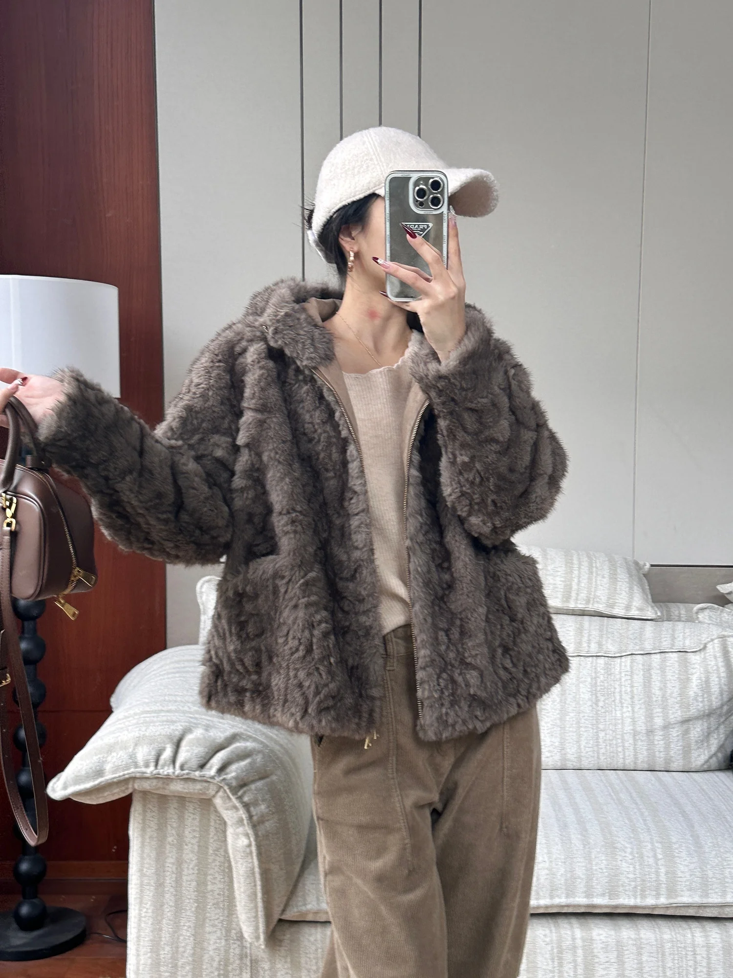 

Warmth Sli Eco-Friendly Fur ort Coat by Laoyang ME Iceland Vini Casual Versatile Polyester Fiber Ladies Outerwear