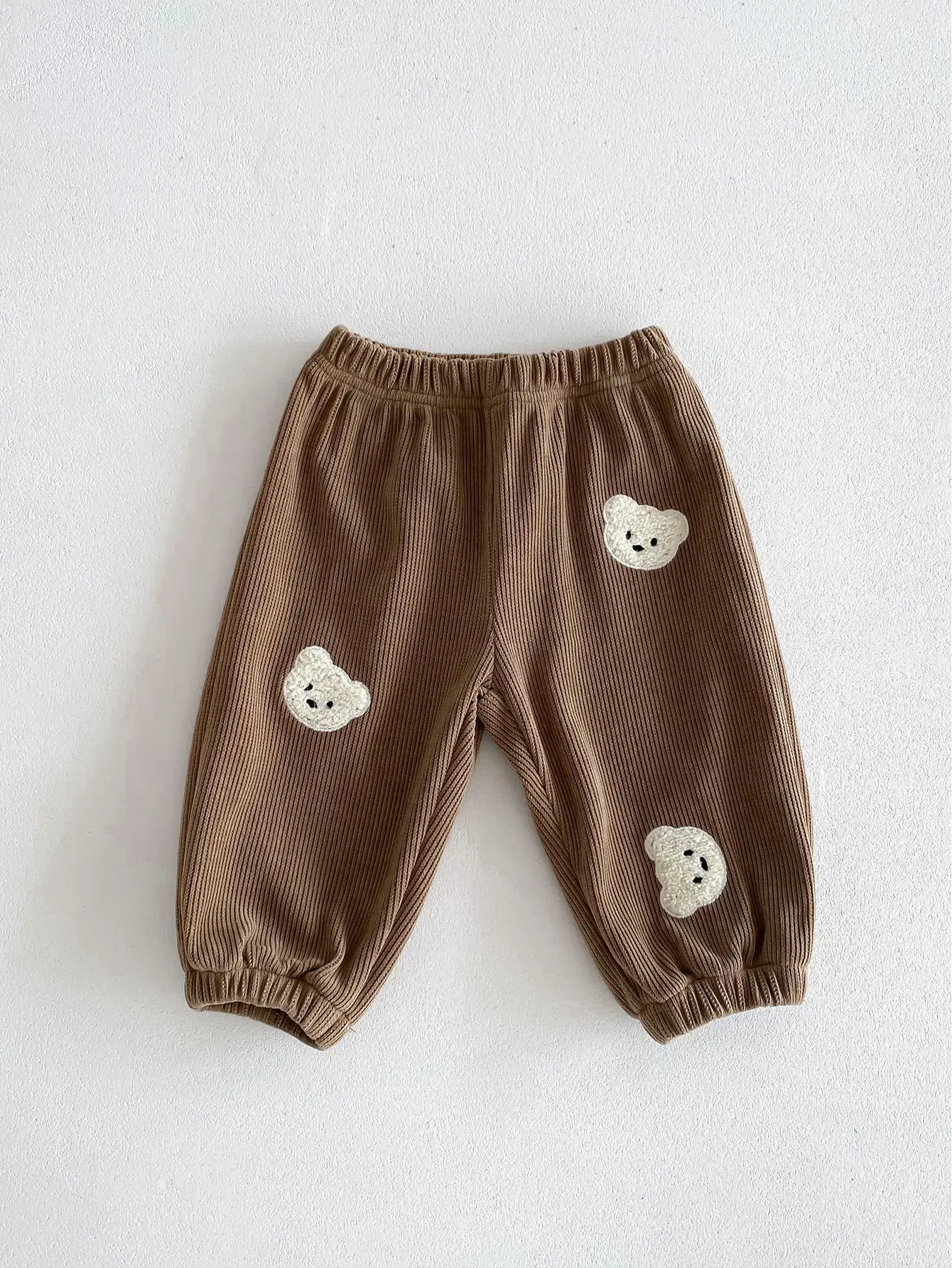 Pantalones informales con estampado de oso para bebé, pantalón holgado de Pp, ropa para niño pequeño, novedad de primavera 2024