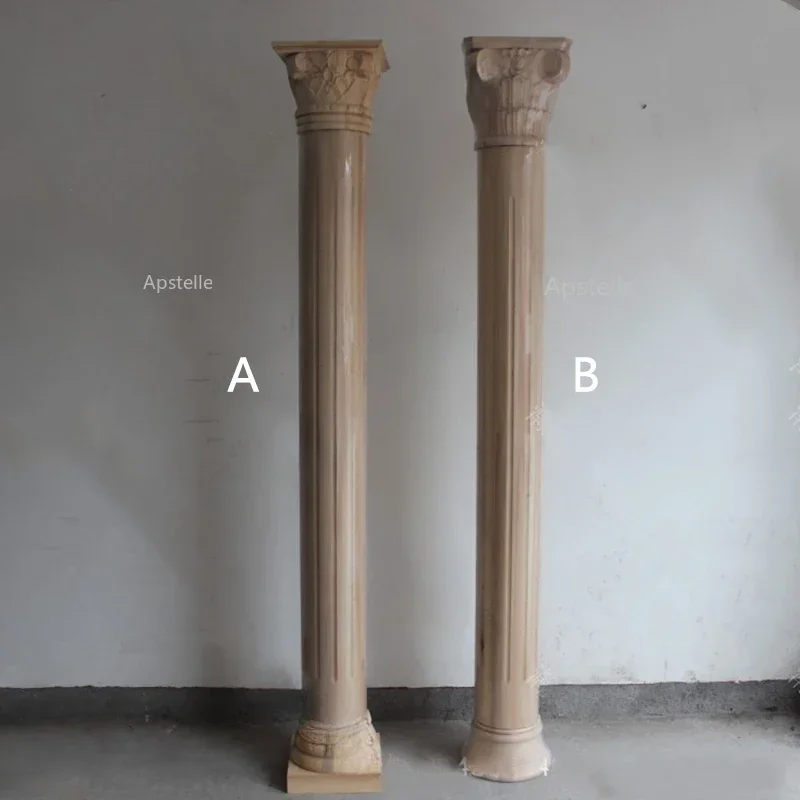 European Roman Column Basswood Whole Column Background Wall Dumb Decoration Can Be Wholesale and Retail