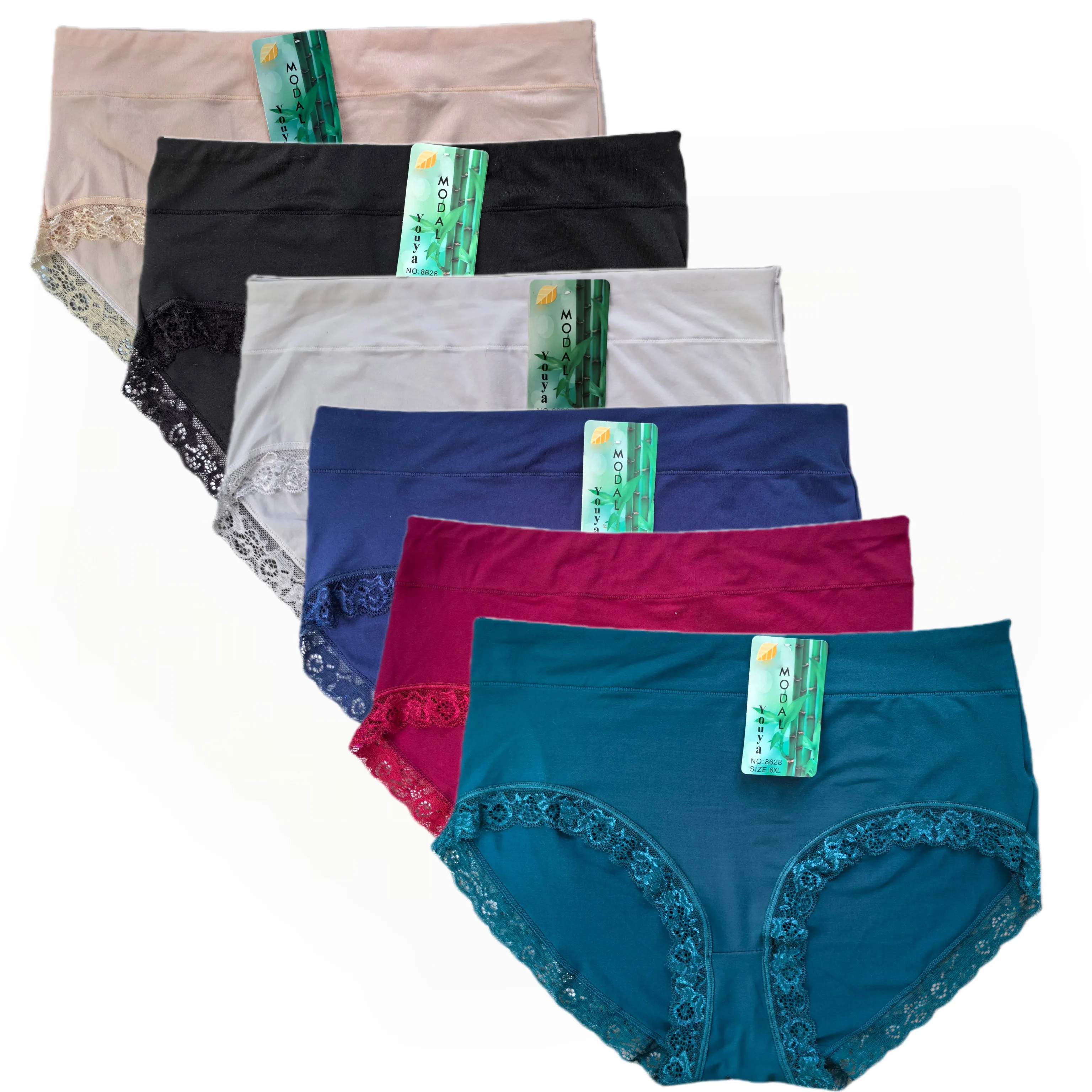 Lace Panties Plus Size,Modal Women's Underwear Panties,Sexy Lace Underpants,Mid-waisted Women's Briefs,Panty Woman,6pcs/lot