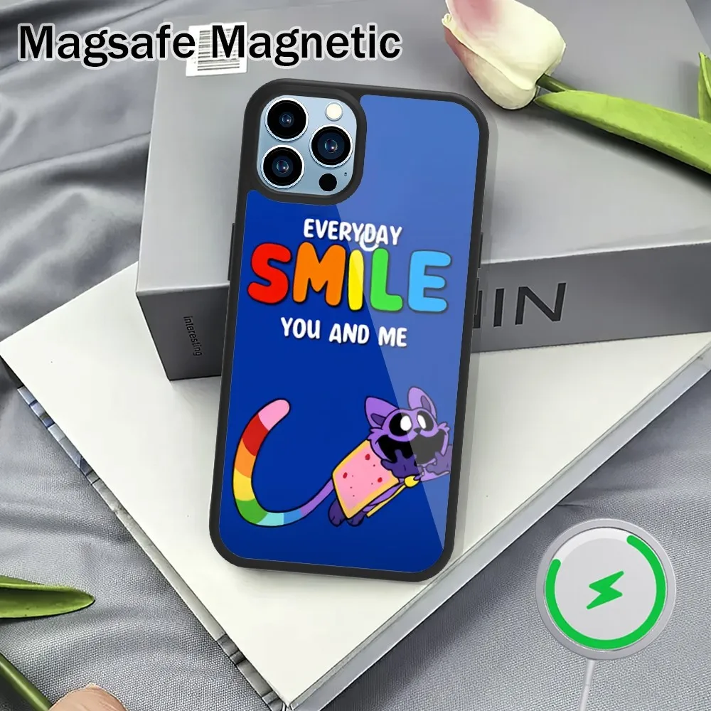 P-Poppies Smiling Critters Phone Case For iPhone 15 14 13 12 11 Plus Pro Max Magsafe Magnetic Wireless Charging