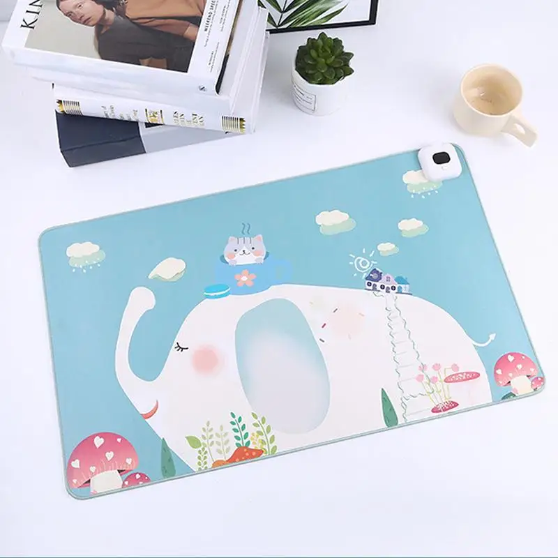 

Winter Electric Heat mice Pad Table Mat Waterproof Intelligent Warming Mat 6 Adjustable Levels Non-Slip Deskmats