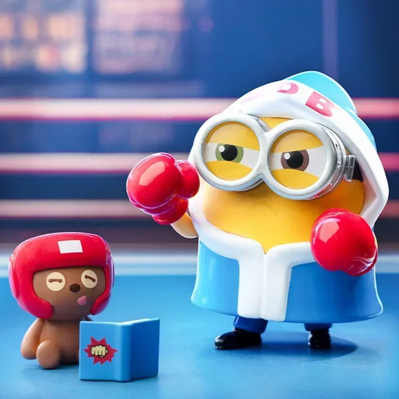 POP MART Minions Bedtime Stories door Bob en Tim Series Blind Box Mystery Box Guess Bag Speelgoed Pop Leuke Anime Figuur Desktop