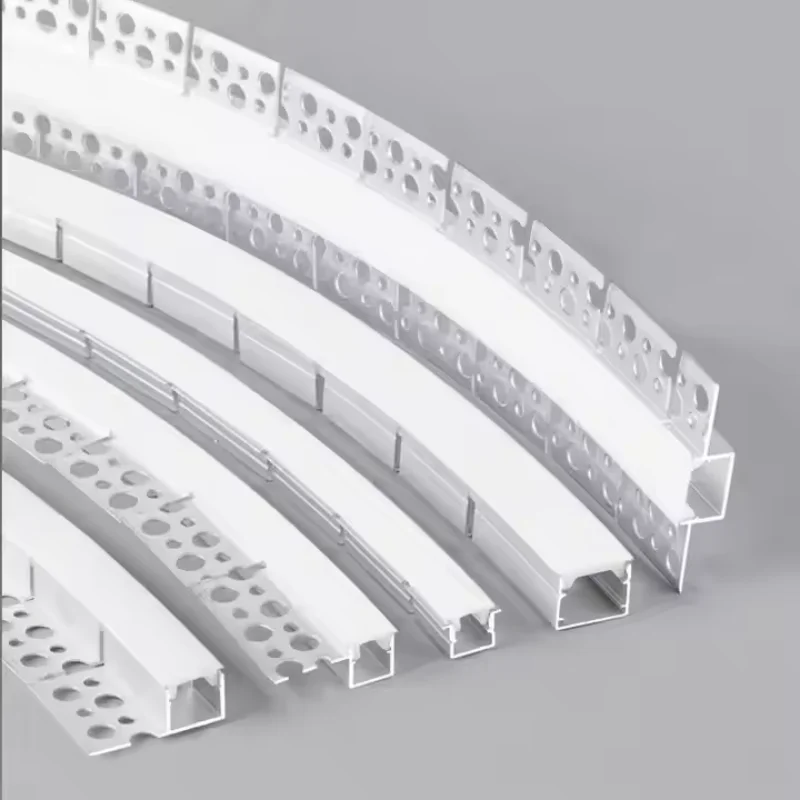 Recessed Bendable Led Aluminum Profile Hidden Ceiling Curved Channel Trimless Soft Cover Wall Floor Decor Linear Strip Light