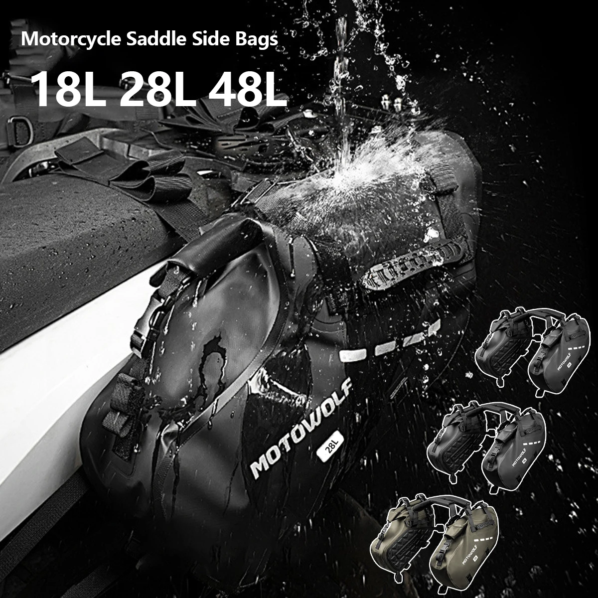 2pcs Motorcycle Saddlebag Waterproof Motor Side Bag Shoulder Bag Riding Backpack For Adventure And Sports Bike Motorcycle Frames