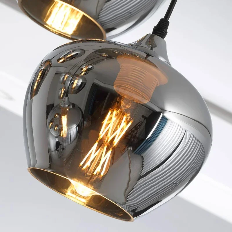 Modern Glass Ball Chandelier Kitchen Dining Room Bar Counter Coffee Table Indoor Pendant Lighting Designe Hanging Lamp Fixture