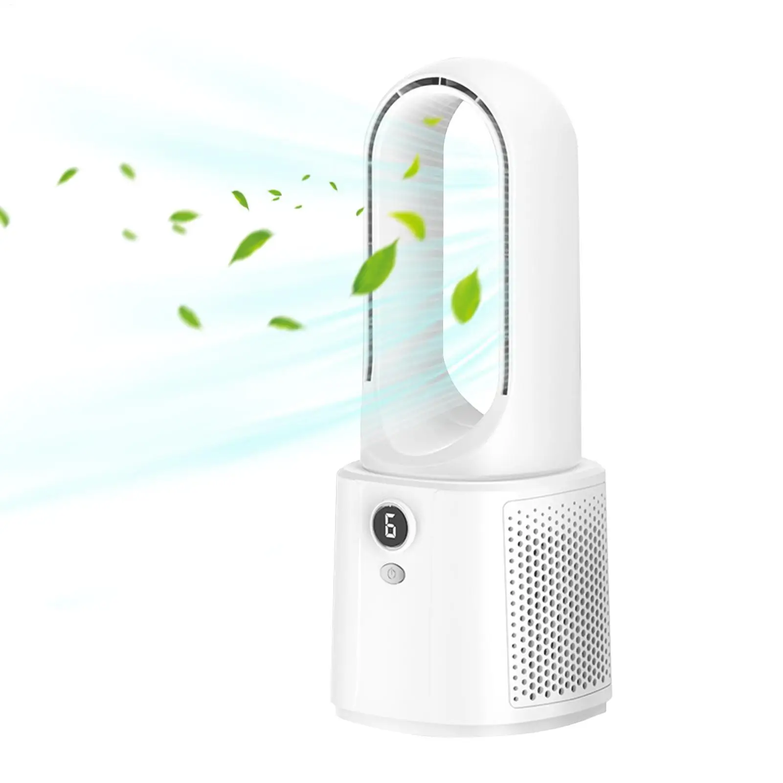 

Безлопастной портативный вентилятор USB Тихий перезаряжаемый маленький вентилятор Портативный мини-настольный вентилятор 6-скоростной бесшумный настольный вентилятор Персональный высокоскоростной вентилятор