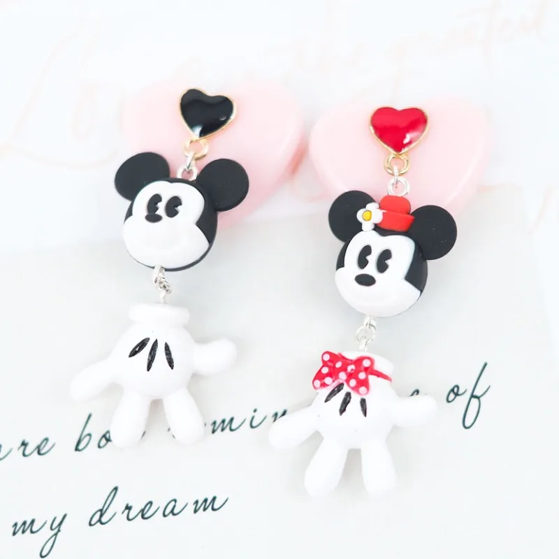 

Cute Minnie Mickey Palm Earrings Cartoon Childlike Love Simple Personalized Earrings Friend Holiday Gifts