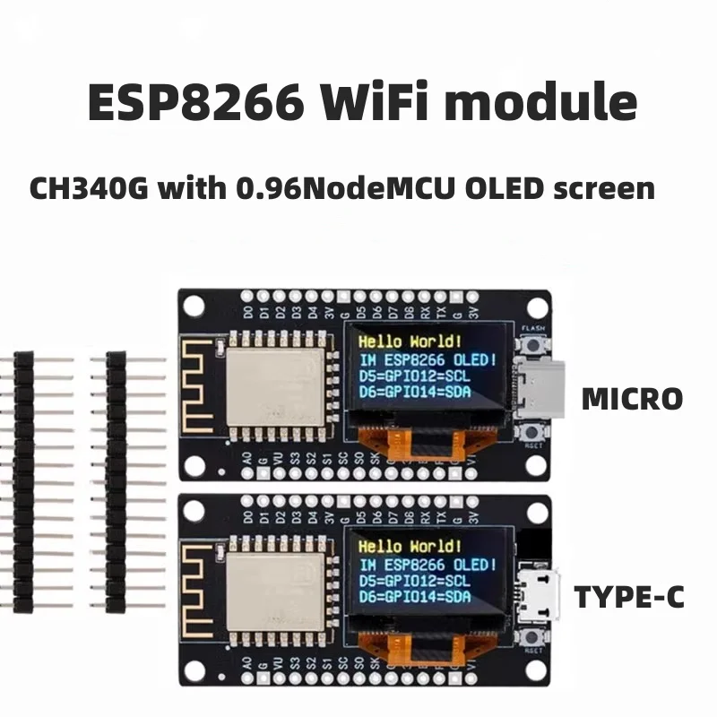 ESP8266 development board serial port CH340G with 0.96NodeMCU wifi module OLED screen