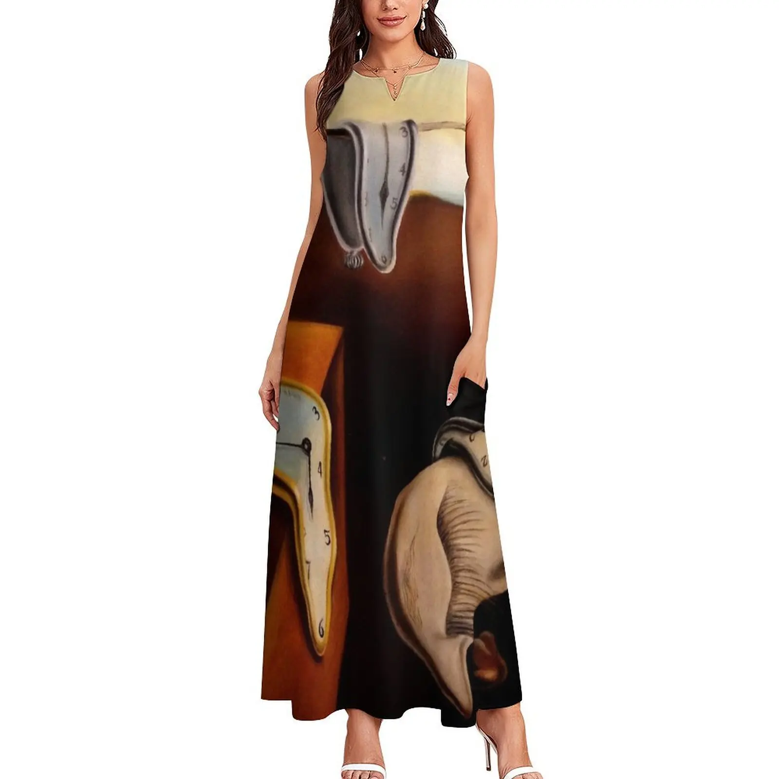 Salvador dali original paintings surrealism Long Dress dresses for womens sexy dress Dress