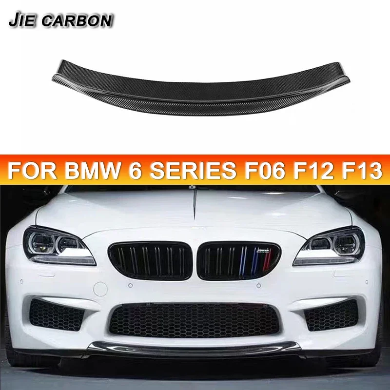 Carbon Fiber Car Front Bumper Lip Spoiler Upgrade Small Front Lip Trim for BMW 6 Series F06 F12 F13 M6 2013-2018