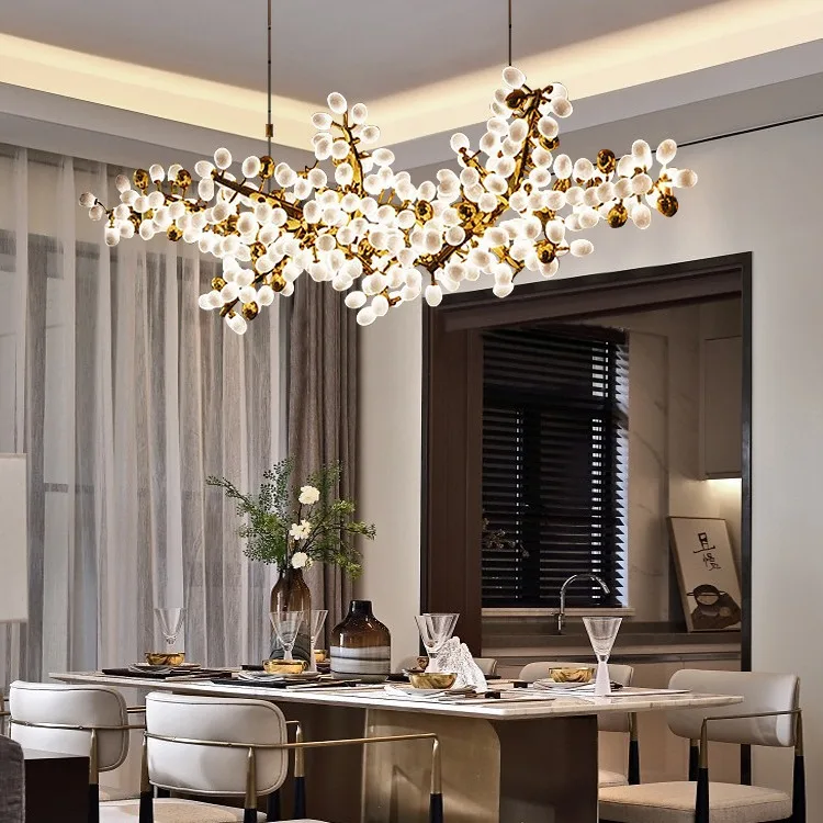 New Product Custom Apartment Living Room Villa Hall Exquisite Glass Grape Chandelier High-Grade Design Glass Pendant Light