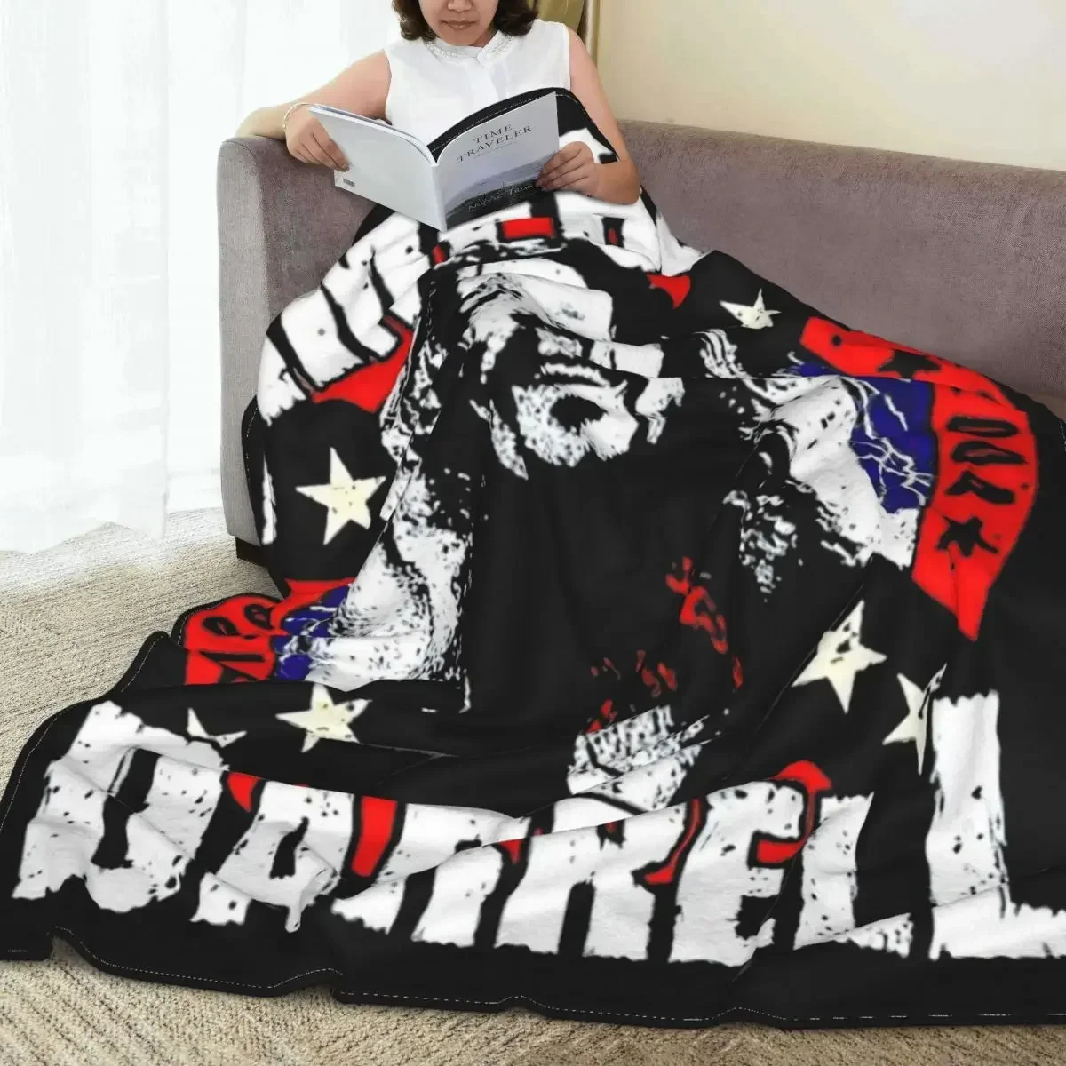 Pantera Dimebag Darrell Flannel Throw Blanket Heavy Mental Rock Band Blanket for Bed Bedroom Lightweight Thin Bed Rug view 3
