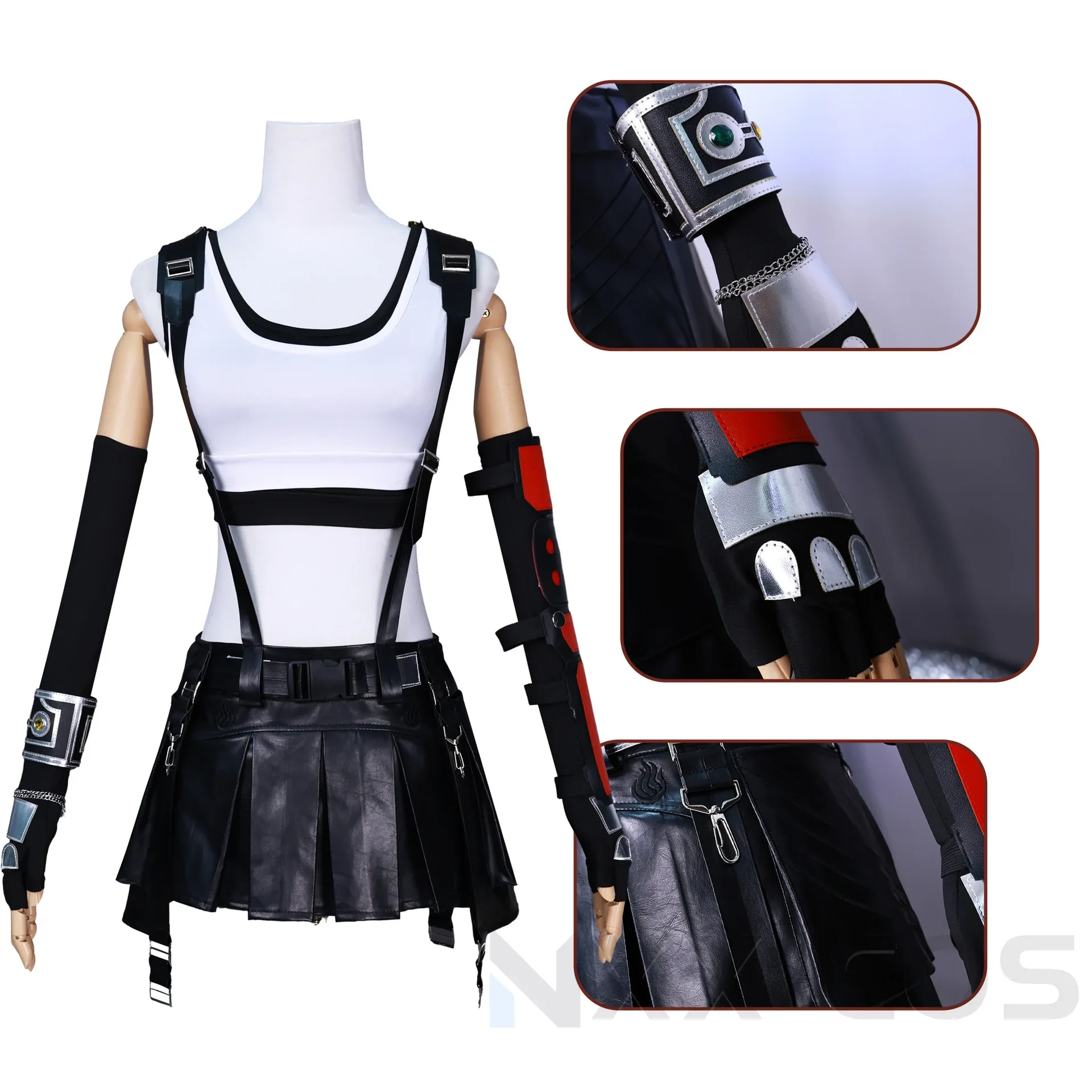 Game FF VII  Tifa Cosplay Costume Role Play Comic Con Hallowmas Party Tifa Lockhart Cosplay Animation Prop