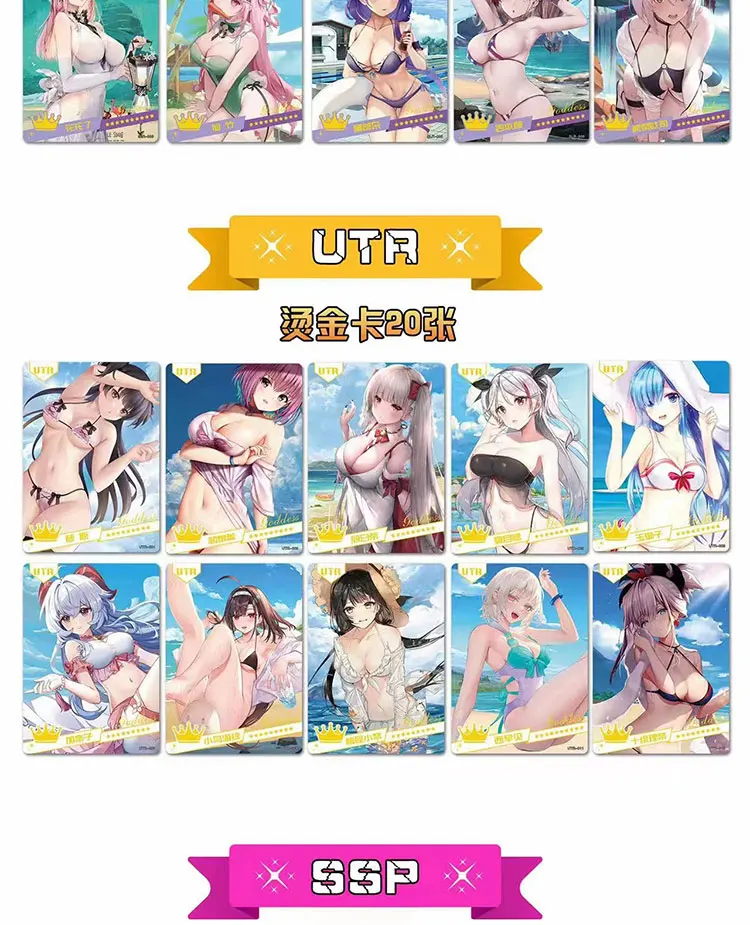 Goddess Story series Card Full Set Anime Games  Summer Love Swimsuit Bikini Feast Booster Box Doujin Toys And Hobbies Gift