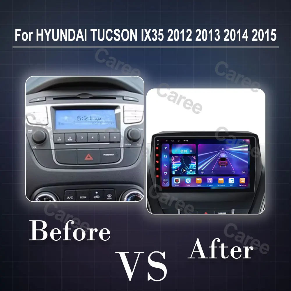 Android 15 For HYUNDAI TUCSON IX35 2012 2013 2014 2015 8Core 4G WIFI Car Multimedia Stereo Car DVD Player Navigation GPS Radio