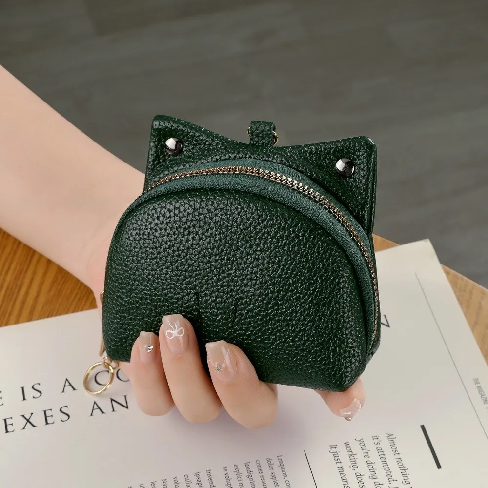 Korean Style Frog Design Coin Purse Compact Lightweight Mini Storage Pouch Keychain PU Leather Animal Shaped Coin Purse