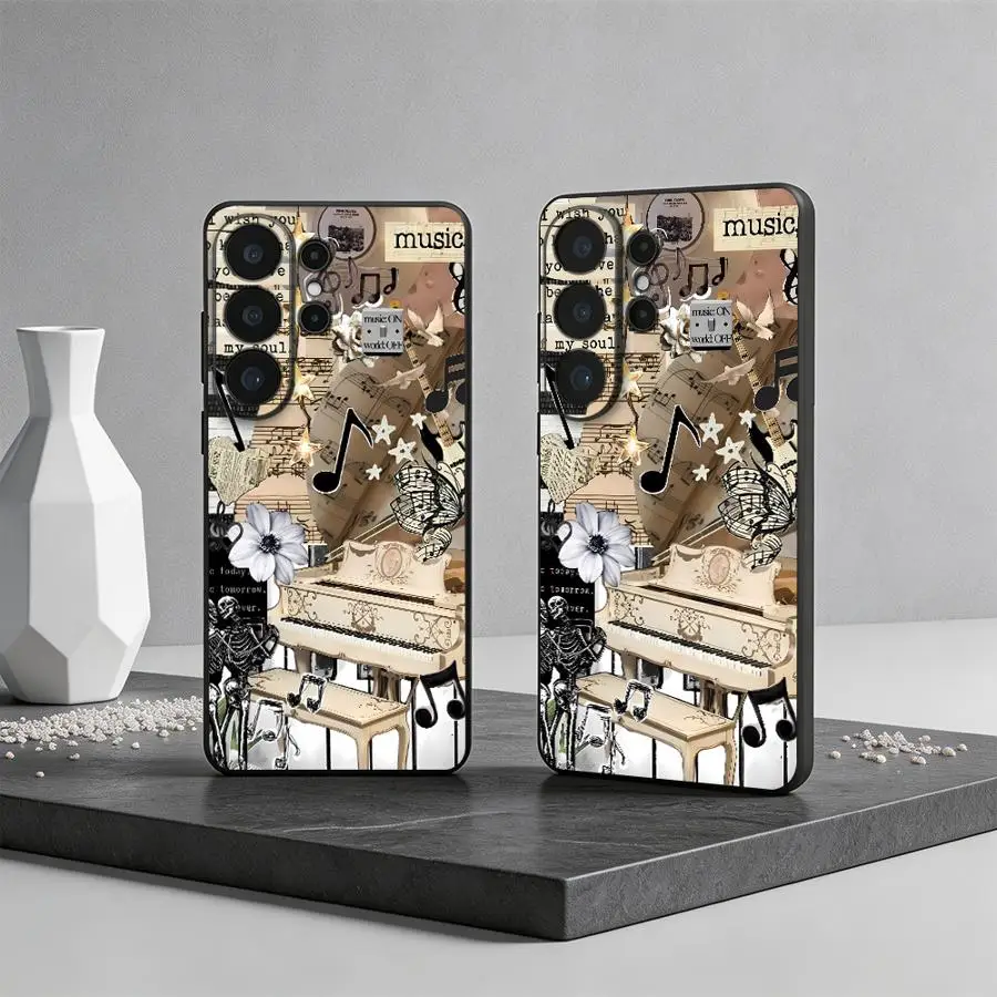 Score Piano Phone Cover Case for Samsung Galaxy S26 Ultra S21 FE S25 Plus S10 S9 S25+ Note 20 8 9 10 S20 S23 S24 S26+ S24+