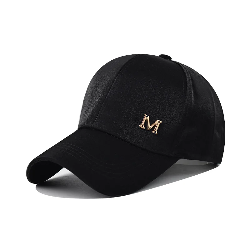 

Baseball Cap M Letter Embroidery Pure Color Sun Hat Dad Hats Hip Hop Gorras Trucker Cap Unisex Adjustable Anti-Sun Cotton Hat