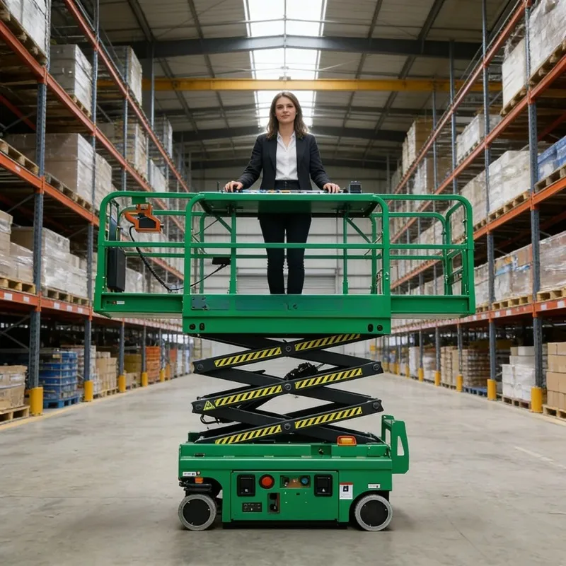 FOBHandling Wheeled Automatic Wheeled Mobile Narrow Scissor Lift Platform Hydraulic Elevated Work Table For Professional Service