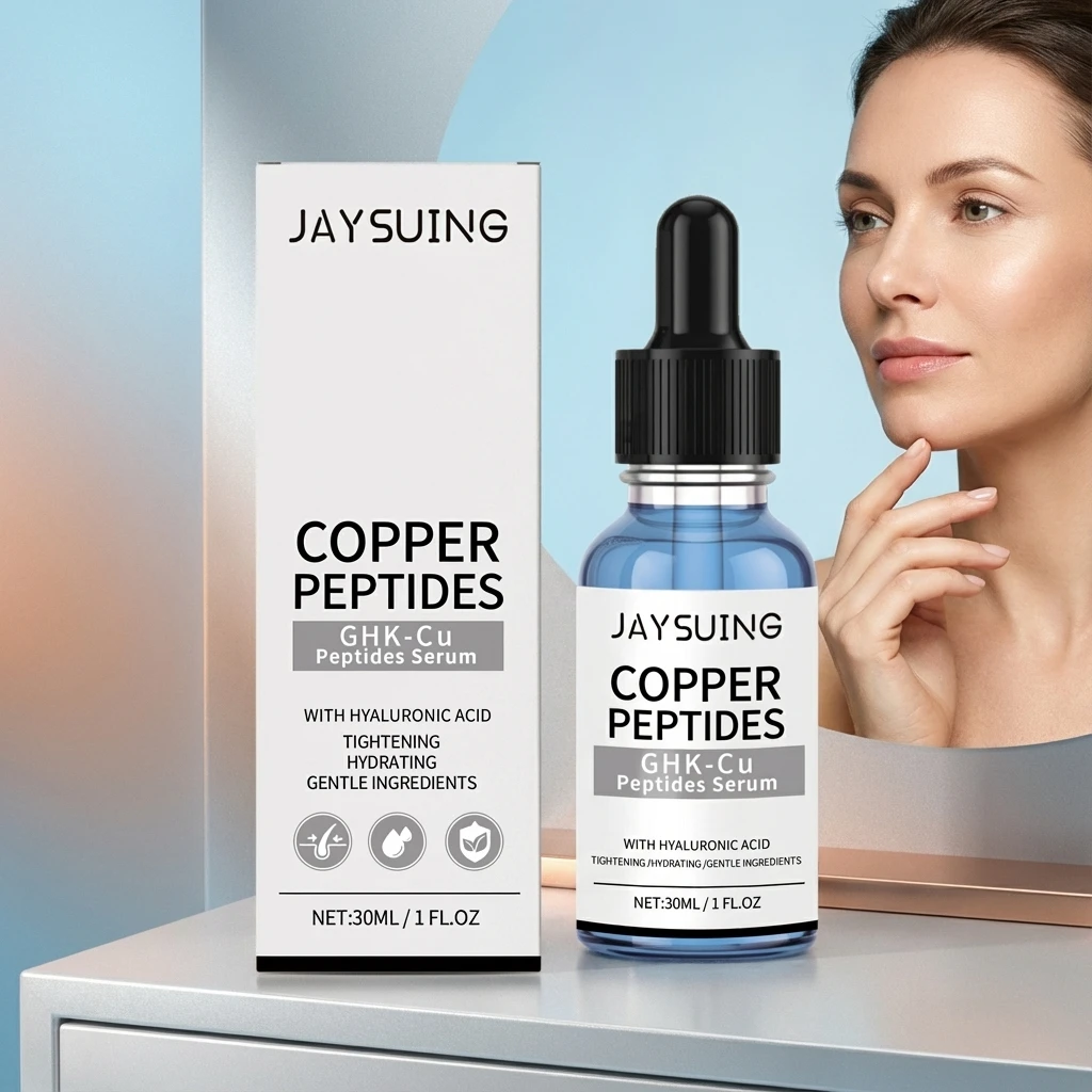 

Copper Peptide Serum Hydrating Instant Tightening Skin Improve Fine Lines Daily Use Sooth Hyaluronic Acid Face Serum Skincare