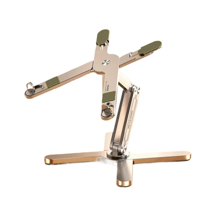 

Подставка для ноутбука N86, двухслойная вращающаяся на 360 градусов подставка для компьютера, настольная подставка из алюминиевого сплава, увеличивающая высоту, складной подъем