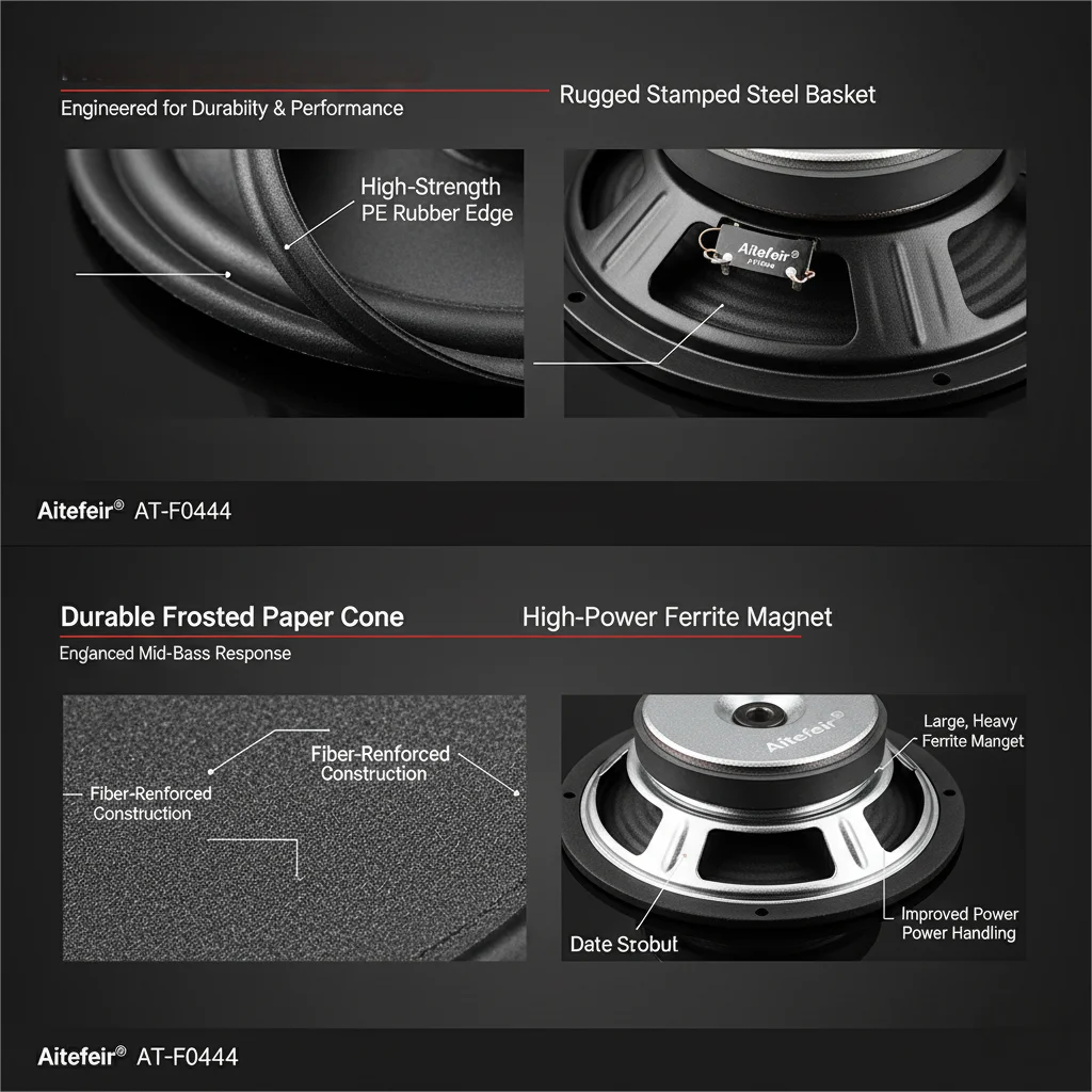 2PCS 4 Inch Car Speakers 440W 4-Way Coaxial Audio Full Range Stereo Door Speakers with Grille and Cable view 5
