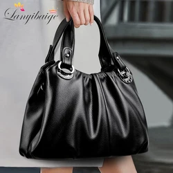 Mode Dame Umhängetasche Luxus Echt leder Trend Frauen Umhängetaschen hochwertige Vintage große Kapazität Handtasche Bolsos