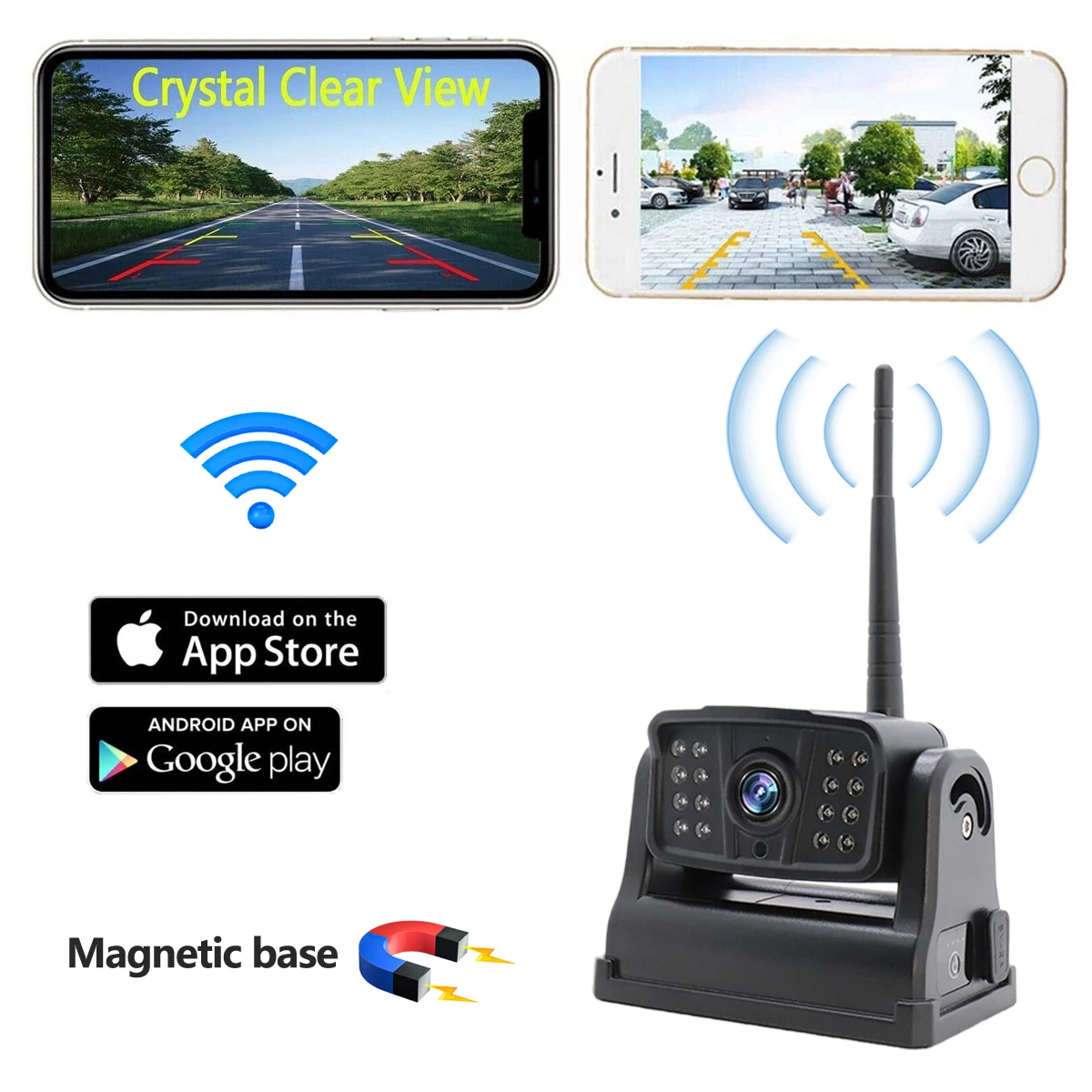 Factory Wholesale WIFI LCD Car Hidden Parking Assistance Reversing Rearview Camera with 12 Months Warranty