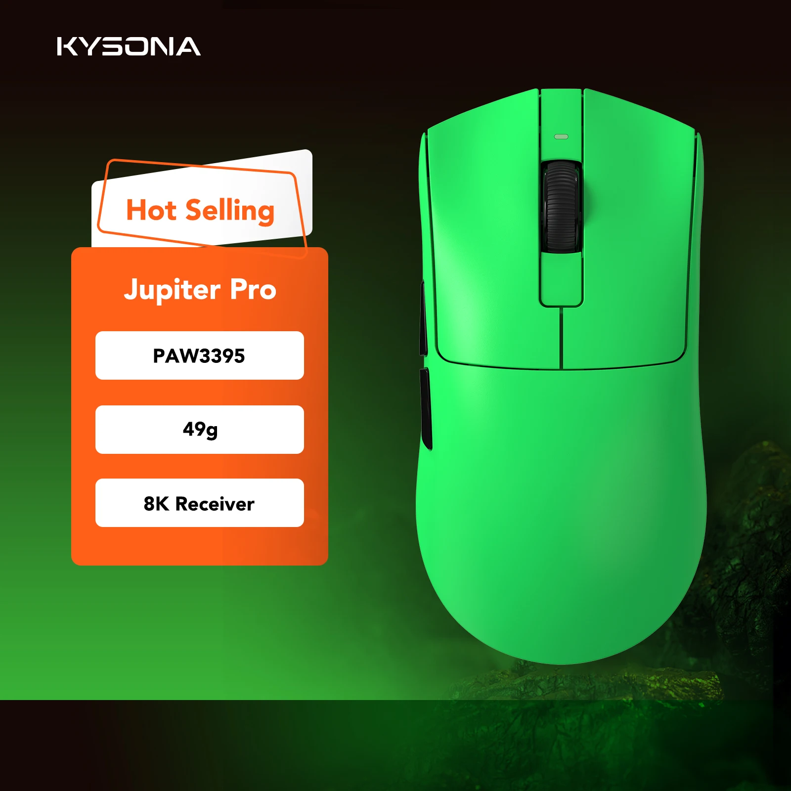 KYSONA Jupiter Ultra Wireless Mouse Gaming PAW3950 sensor 8000hz 