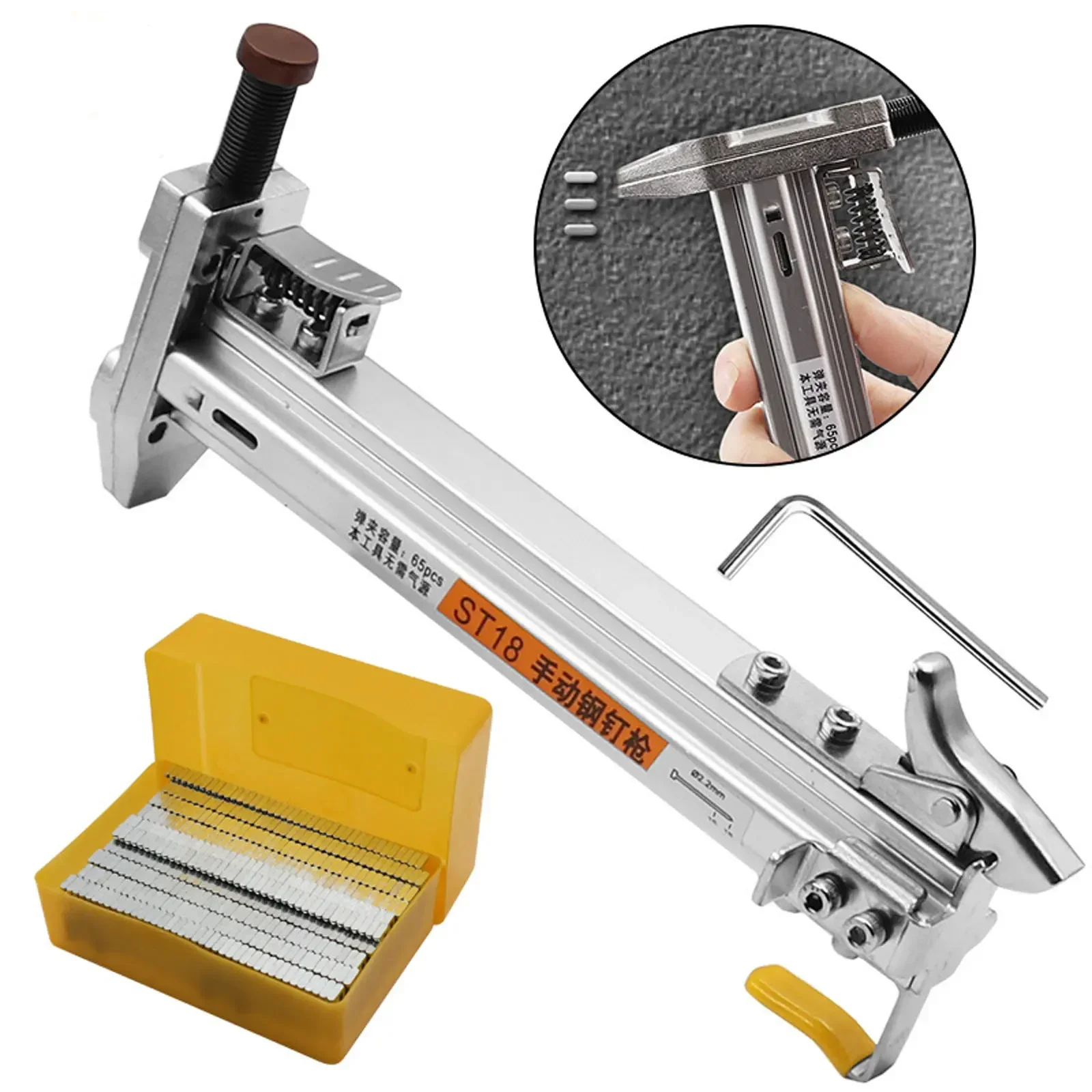 

Стальной пистолет для гвоздей SAT и 400 гвоздей, ручной гвоздезабивной станок, электроинструмент, цементные гвозди, полуавтоматический инструмент для прямого гвоздя, деревообрабатывающие украшения