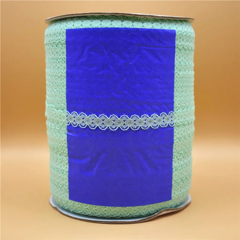 Großhandel 600 Yards/Los Weißes Spitzenband 14MM breites Bortband DIY bestickte Spitze zum Nähen, Dekoration, afrikanische Spitzenstoffe, Zubehör – Detail 10